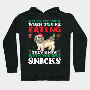 Christmas Dog Eating Snacks Hoodie